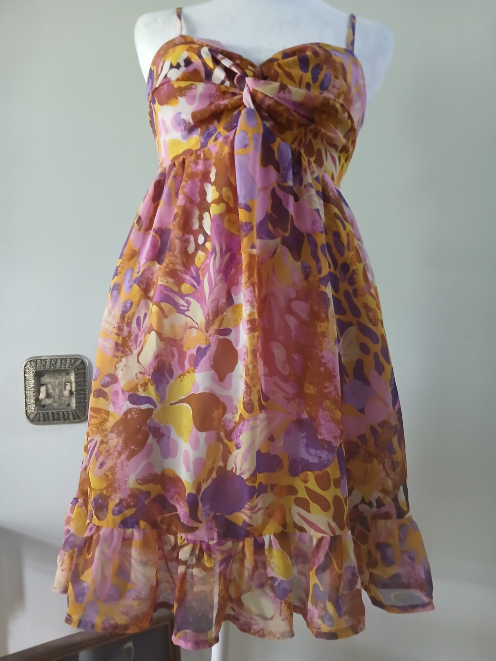 Cider Pink, Yellow & Purple Floral Tie-Front Sundress
